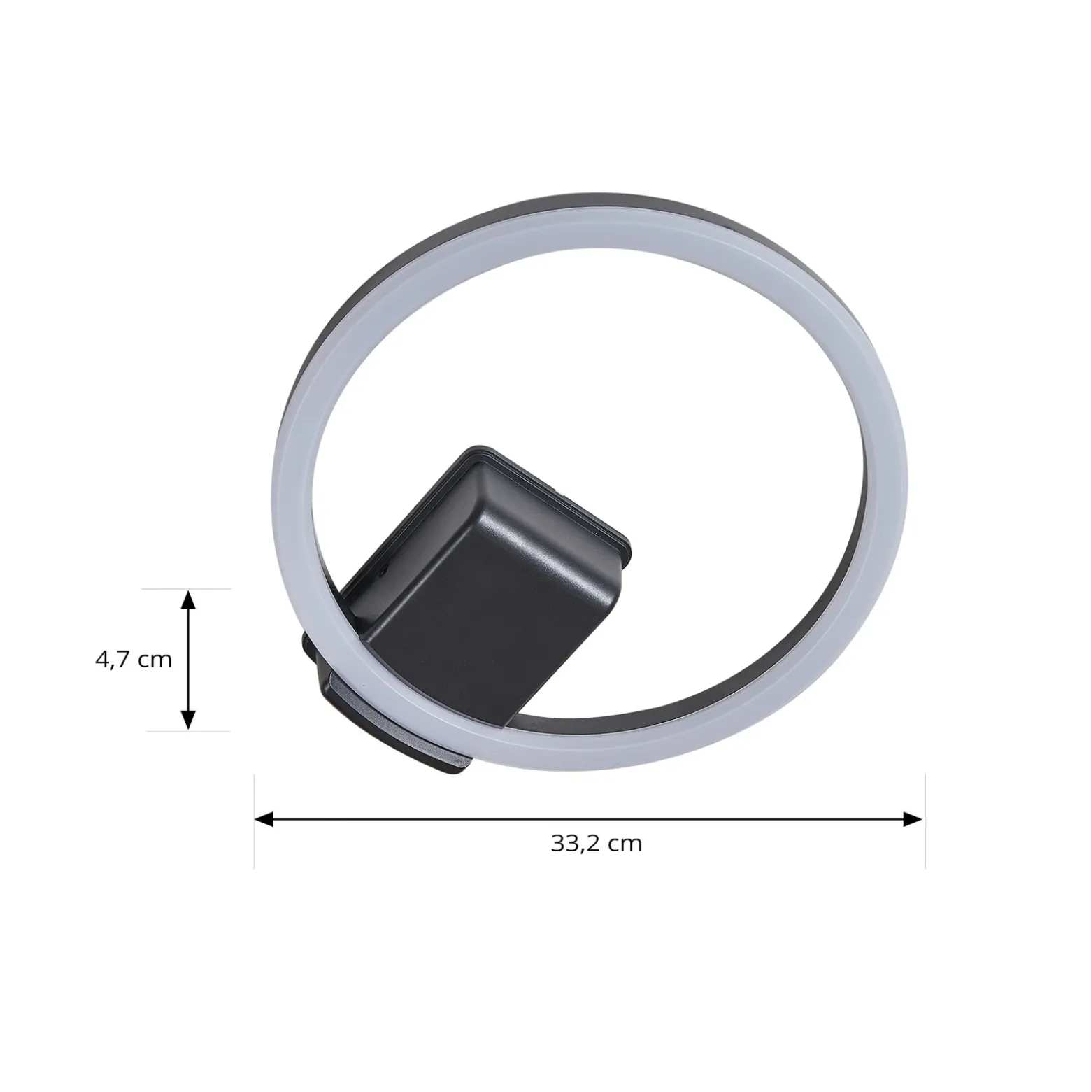 Lindby Lámpara LED de techo para exterior Finian, Ø 31 cm, CCT, atenuable
