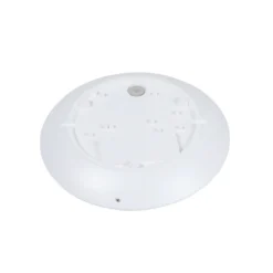 Lindby Lámpara LED de techo para exterior Naira, blanca, sensor, 30 cm, IP65