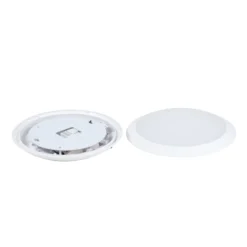 Lindby Lámpara LED de techo para exterior Naira, blanca, sensor, 30 cm, IP65