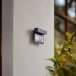 Lindby Lámpara LED para número de casa Antal, antracita, aluminio