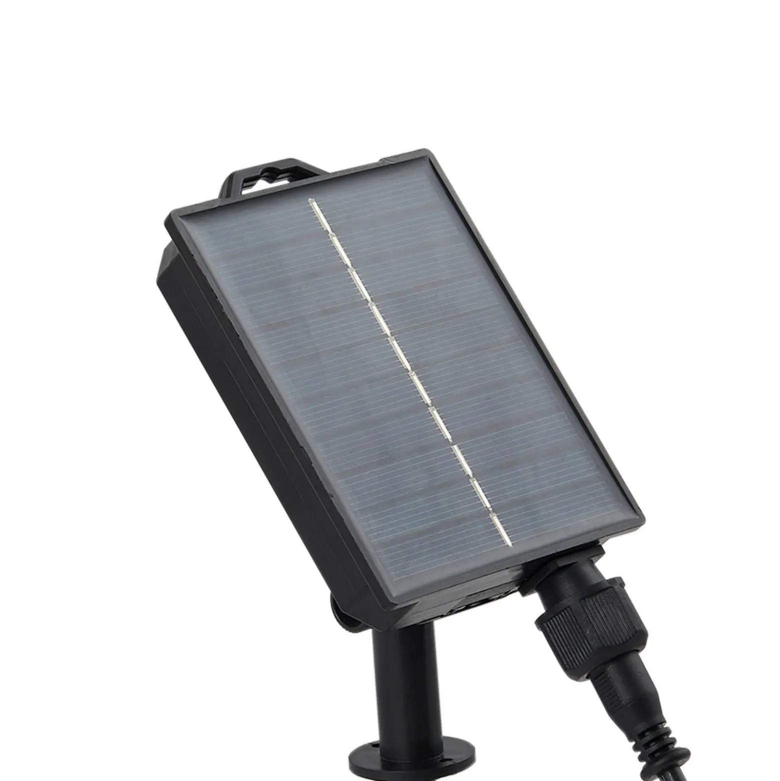 Lindby Lámpara LED solar con pica Syrene, 45 cm, negra, aluminio