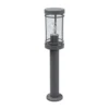 Lindby lámpara sobremuro Djori, 50 cm, antracita, acero inoxidable, E27