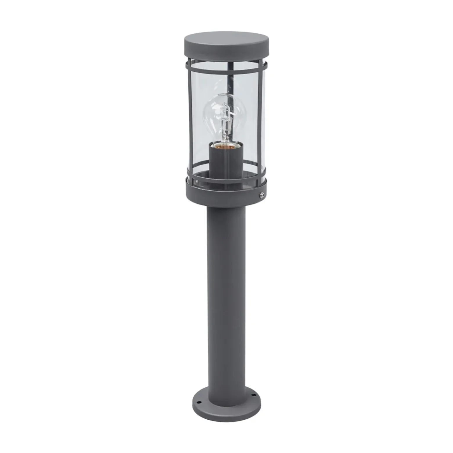 Lindby lámpara sobremuro Djori, 50 cm, antracita, acero inoxidable, E27