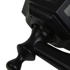 Lindby Lámpara solar LED de pared Sayata, negra, aluminio, farolillo