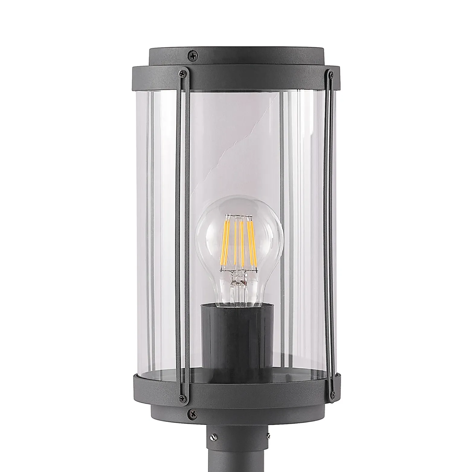 Lindby Ojali baliza, redonda, gris oscuro