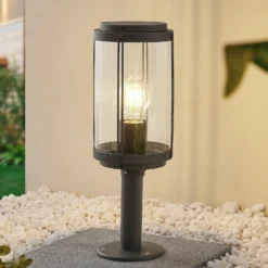 Lindby Ojali baliza, redonda, gris oscuro