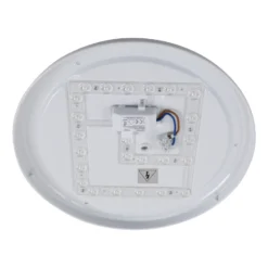 Lindby Plafón para exterior Astera, blanco, 3.000 K, Ø 33 cm