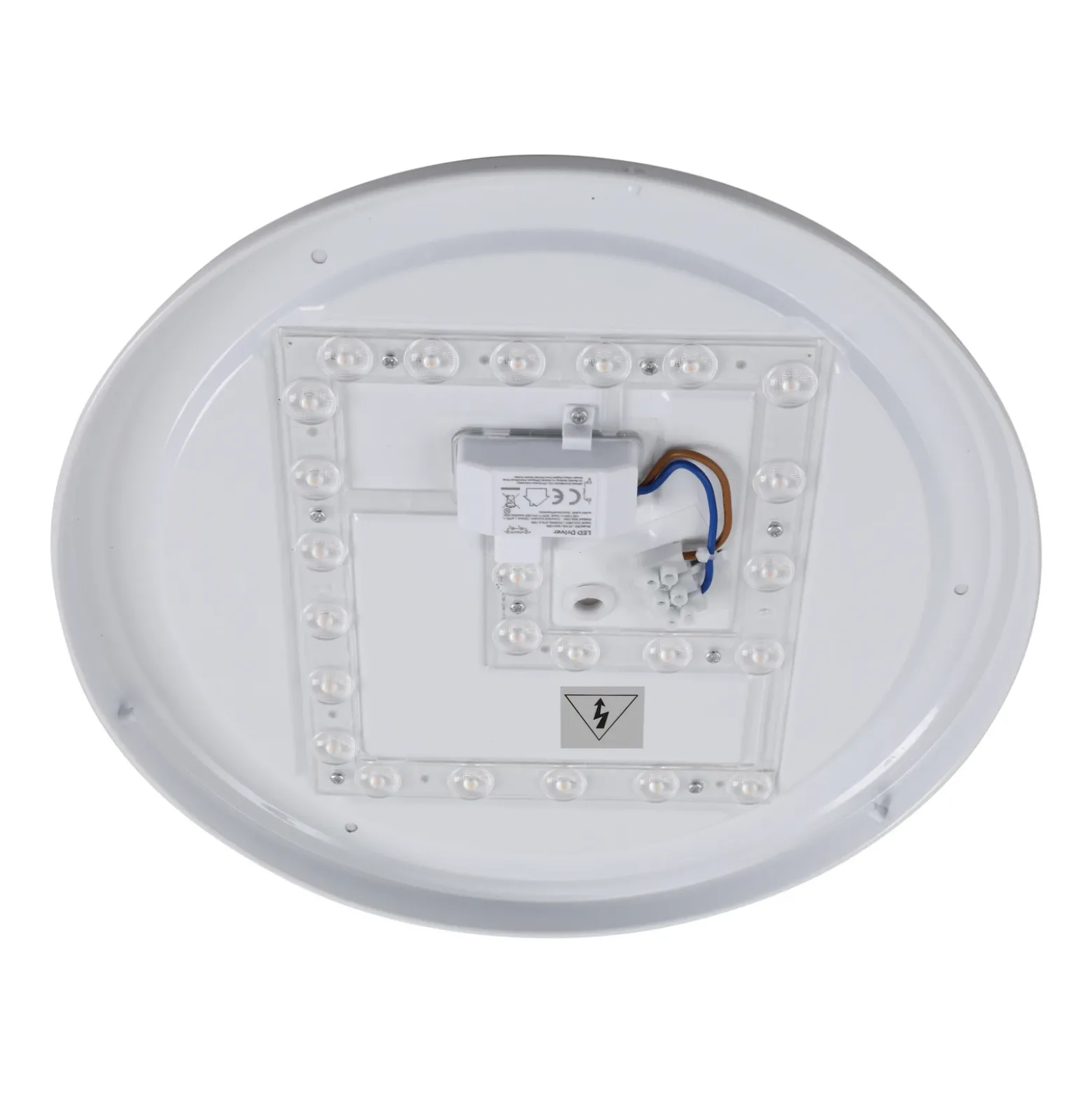 Lindby Plafón para exterior Astera, blanco, 3.000 K, Ø 33 cm