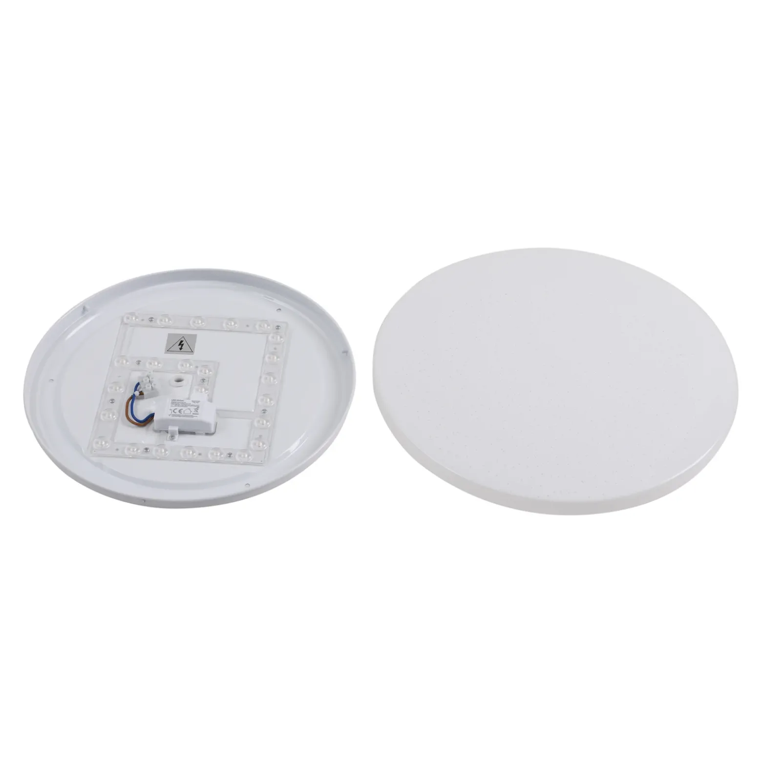 Lindby Plafón para exterior Astera, blanco, 3.000 K, Ø 33 cm