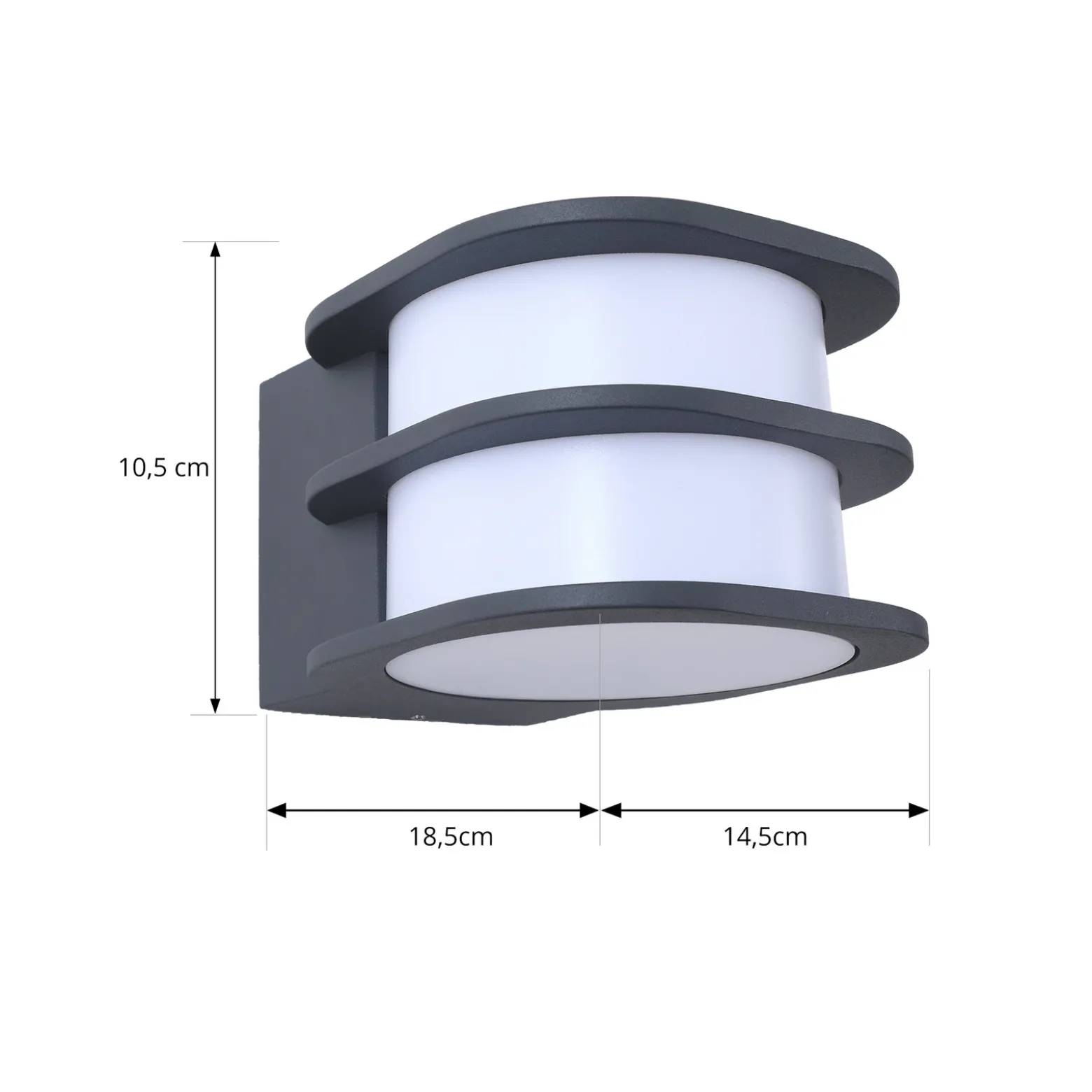 Lindby Smart aplique LED para exterior Fyra, redondo, CCT, RGB, Tuya