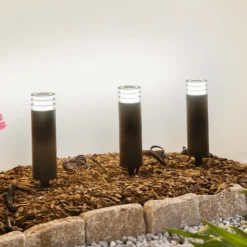Lindby Smart baliza LED Kaelo, CCT, RGB, Tuya, 3er