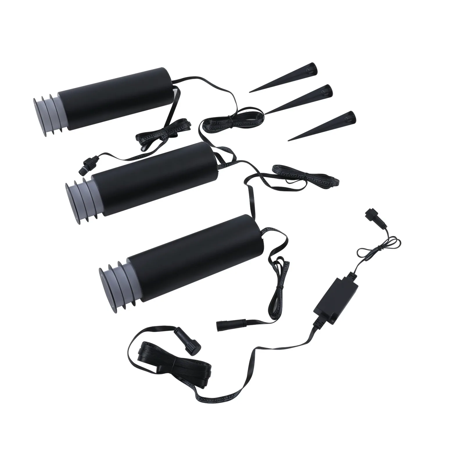 Lindby Smart baliza LED Kaelo, CCT, RGB, Tuya, 3er