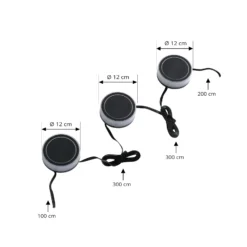 Lindby Smart LED lámpara con pica Kyren, CCT, RGB, Tuya, 3 unidades