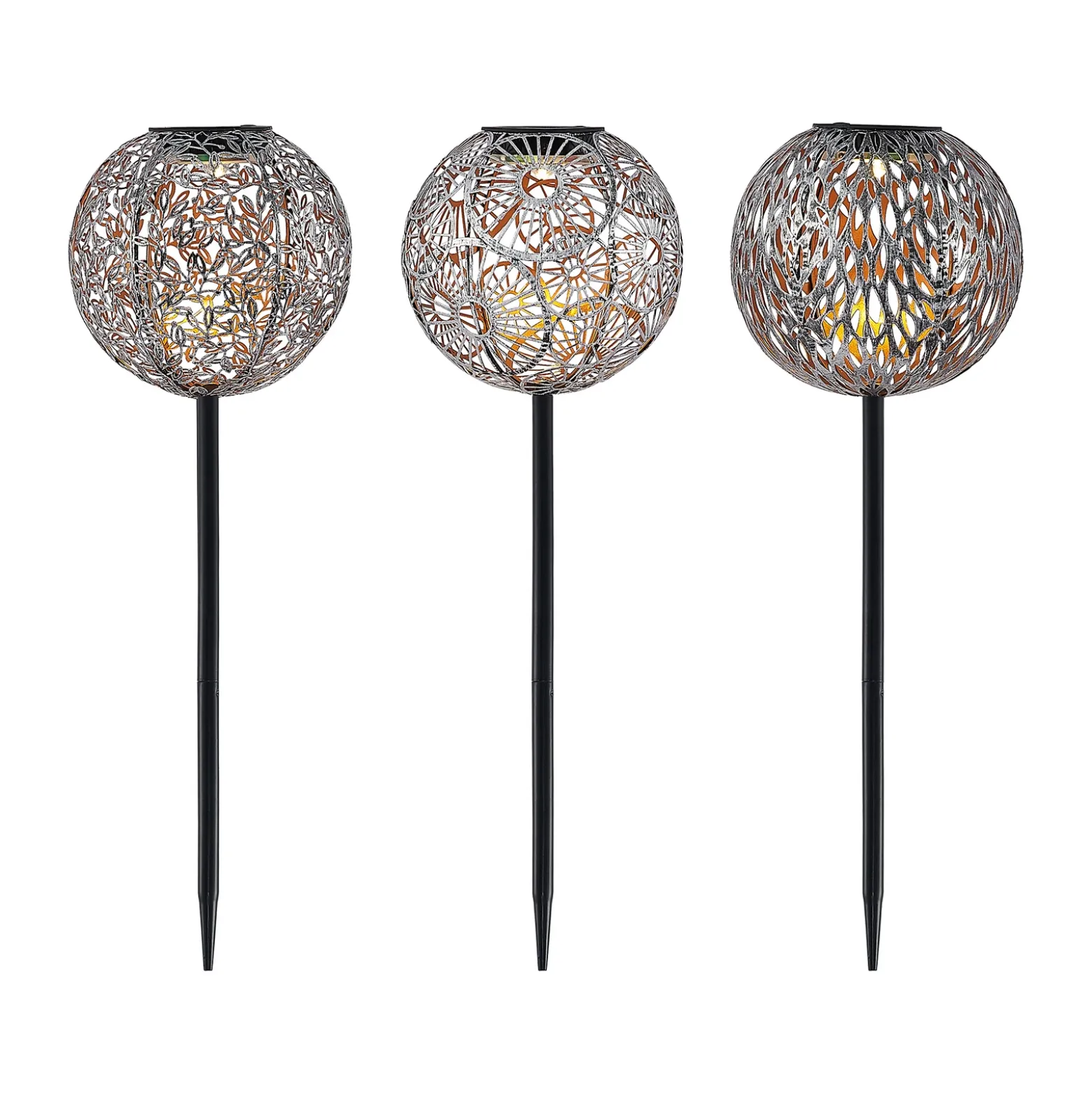 Lindby Vilani lámpara LED solar en set 3 ud
