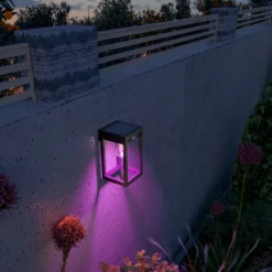 Linterna solar inteligente para exteriores Calex, con sensor, RGBW