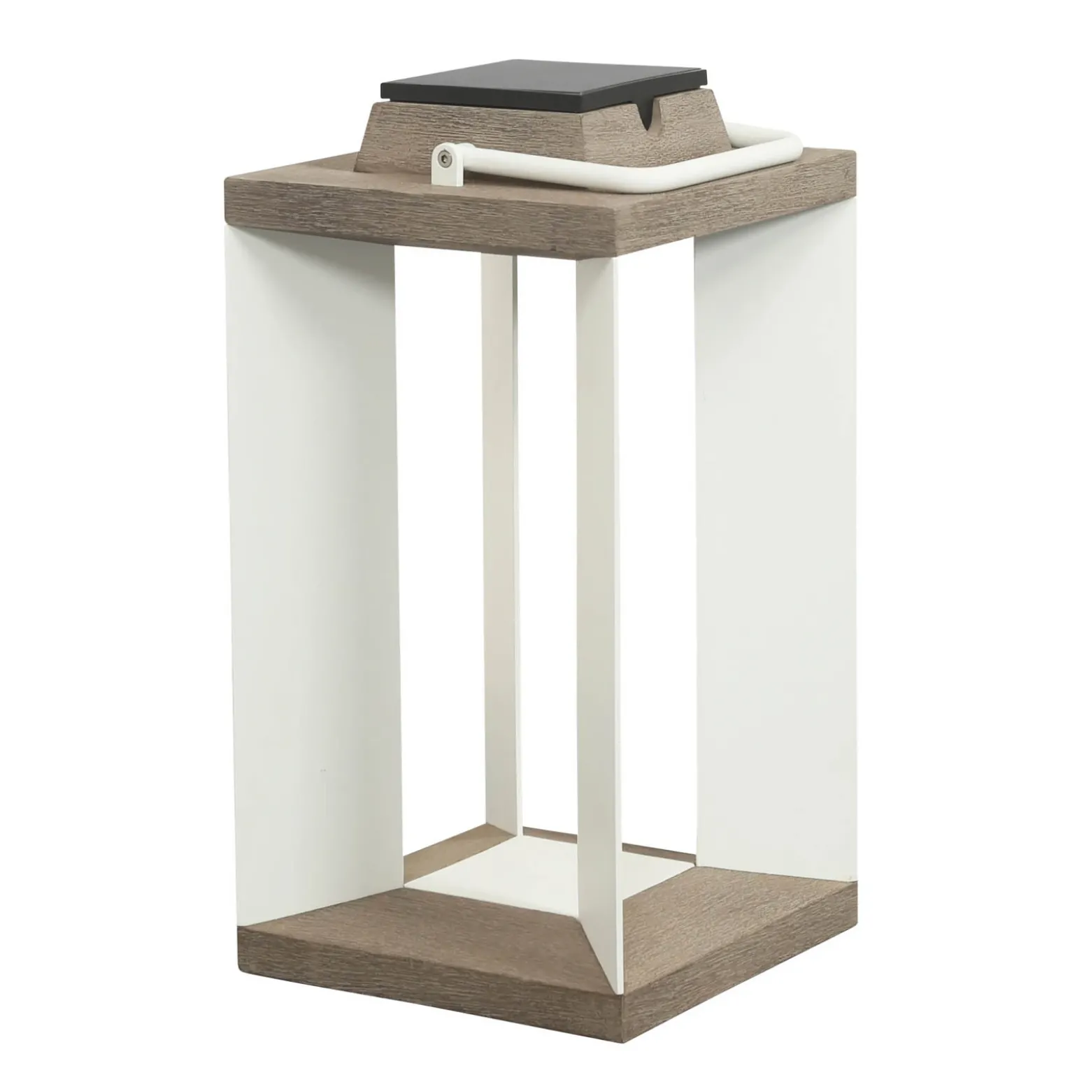 Linterna solar Teckalu, Duratek/blanco, 45,5cm
