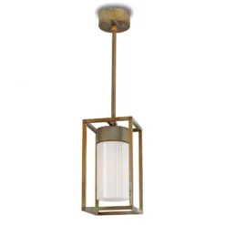 Lámpara colgante Cubic³ 3368 latón/opalino