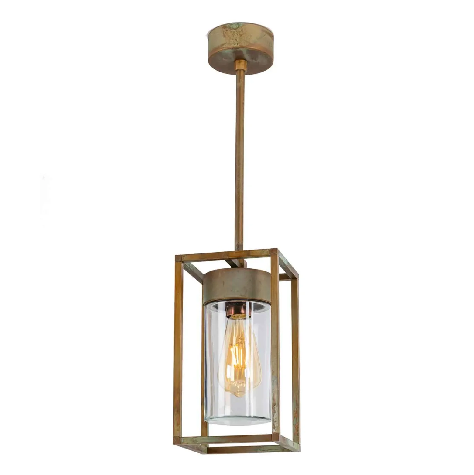 Lámpara colgante Cubic³ 3368 latón/transparente