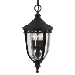 Lámpara colgante English Bridle exterior, negro