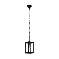 Lámpara colgante exterior Alamonte 1, negra, 15 cm de largo, metal
