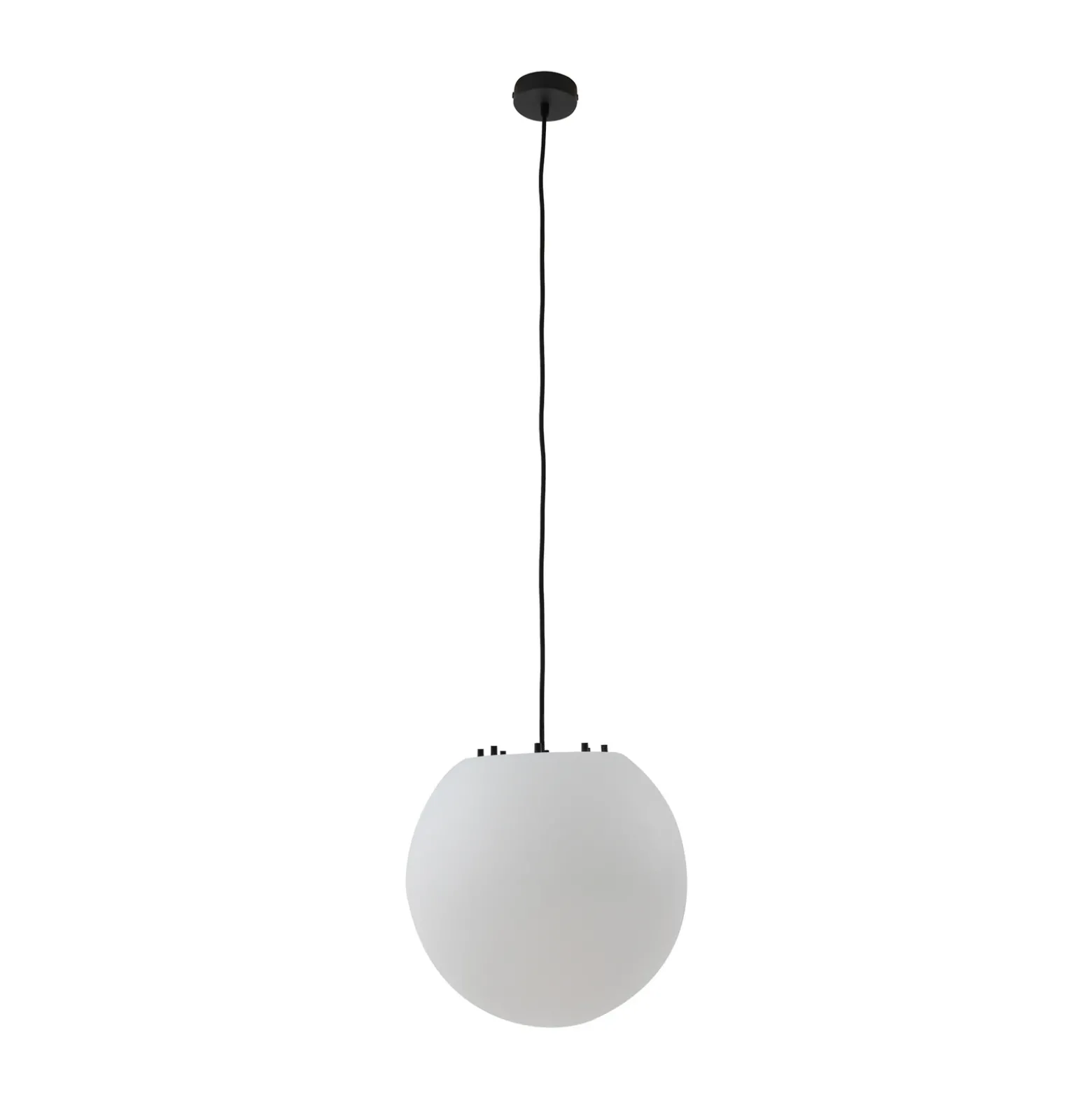 Lámpara colgante exterior Alea de Lindby, blanca, plástico, Ø 38 cm