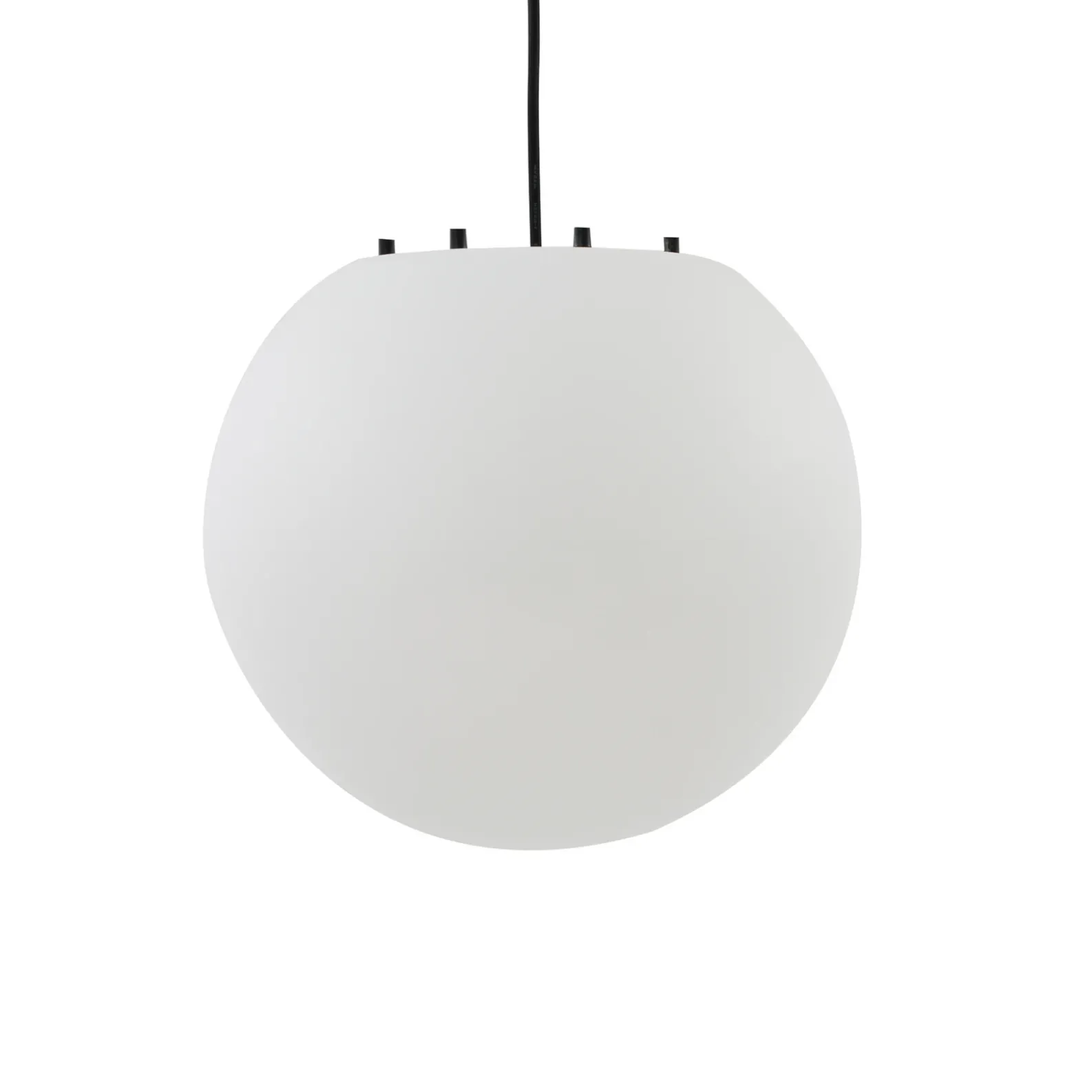 Lámpara colgante exterior Alea de Lindby, blanca, plástico, Ø 38 cm