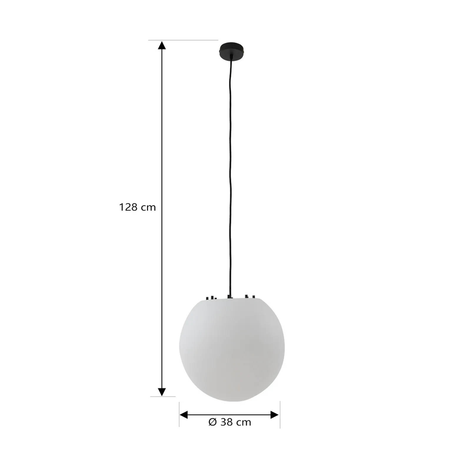 Lámpara colgante exterior Alea de Lindby, blanca, plástico, Ø 38 cm