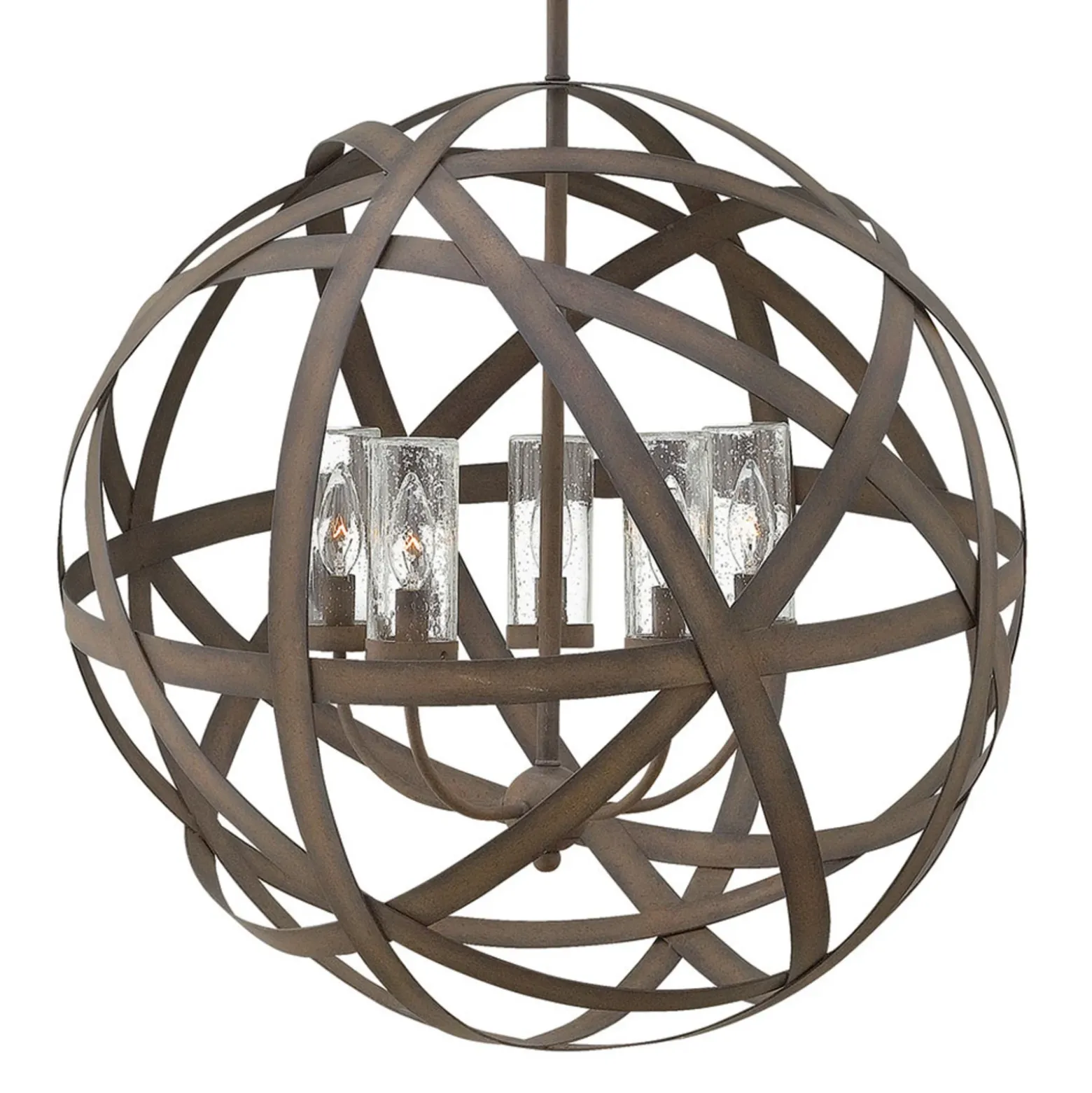 Lámpara colgante exterior Carson, a mano, 5 luces