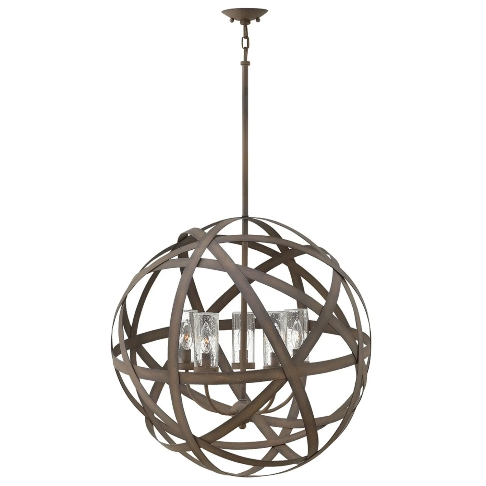 Lámpara colgante exterior Carson, a mano, 5 luces