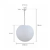 Lámpara colgante exterior Cumulus, Ø 60 cm, blanca, plástico, IP65, E27