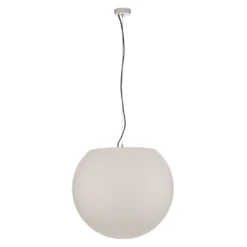 Lámpara colgante exterior Cumulus, Ø 60 cm, blanca, plástico, IP65, E27