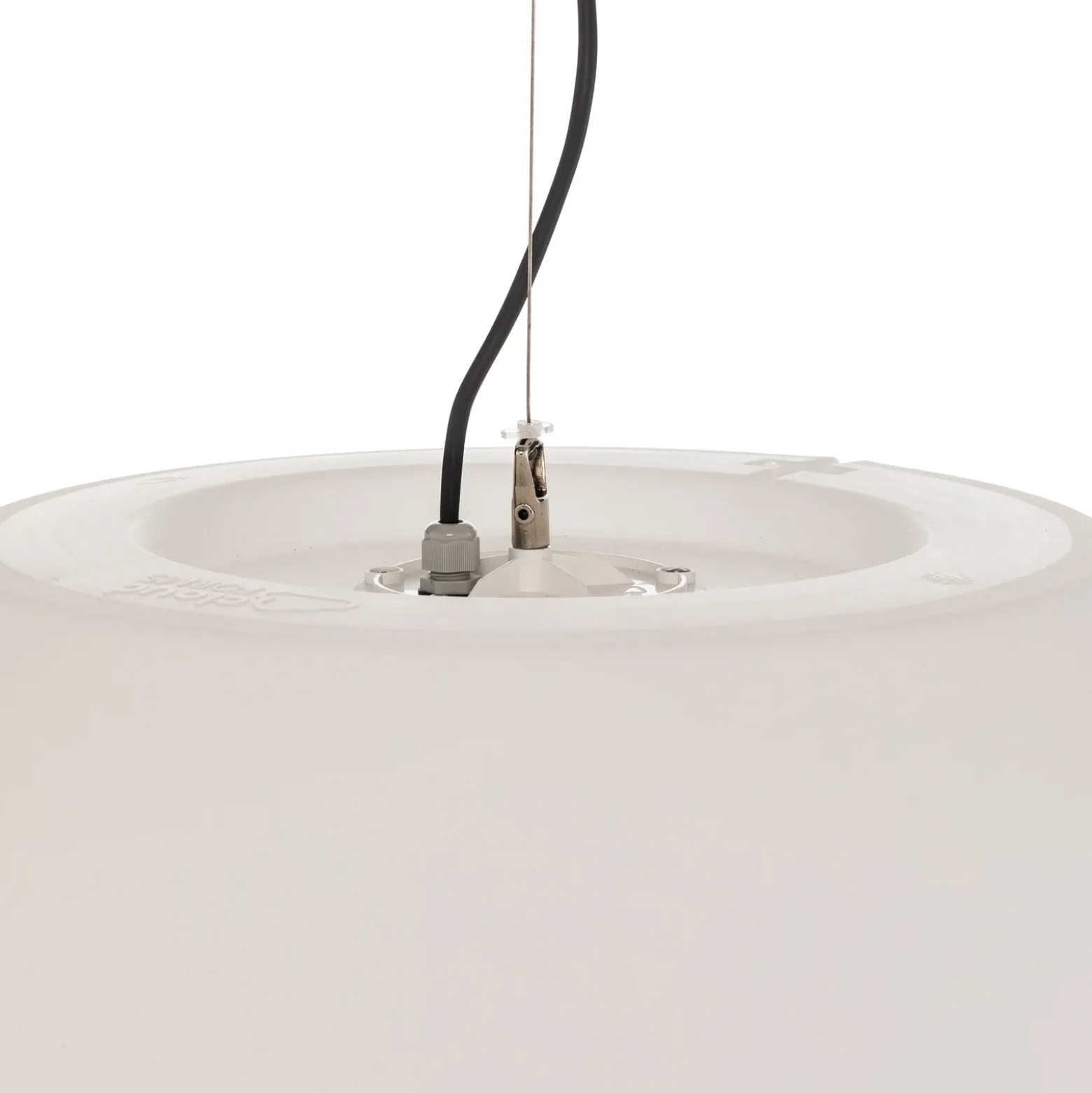 Lámpara colgante exterior Cumulus, Ø 60 cm, blanca, plástico, IP65, E27