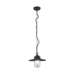 Lámpara colgante exterior Edward, antracita, Ø 27,5 cm, aluminio