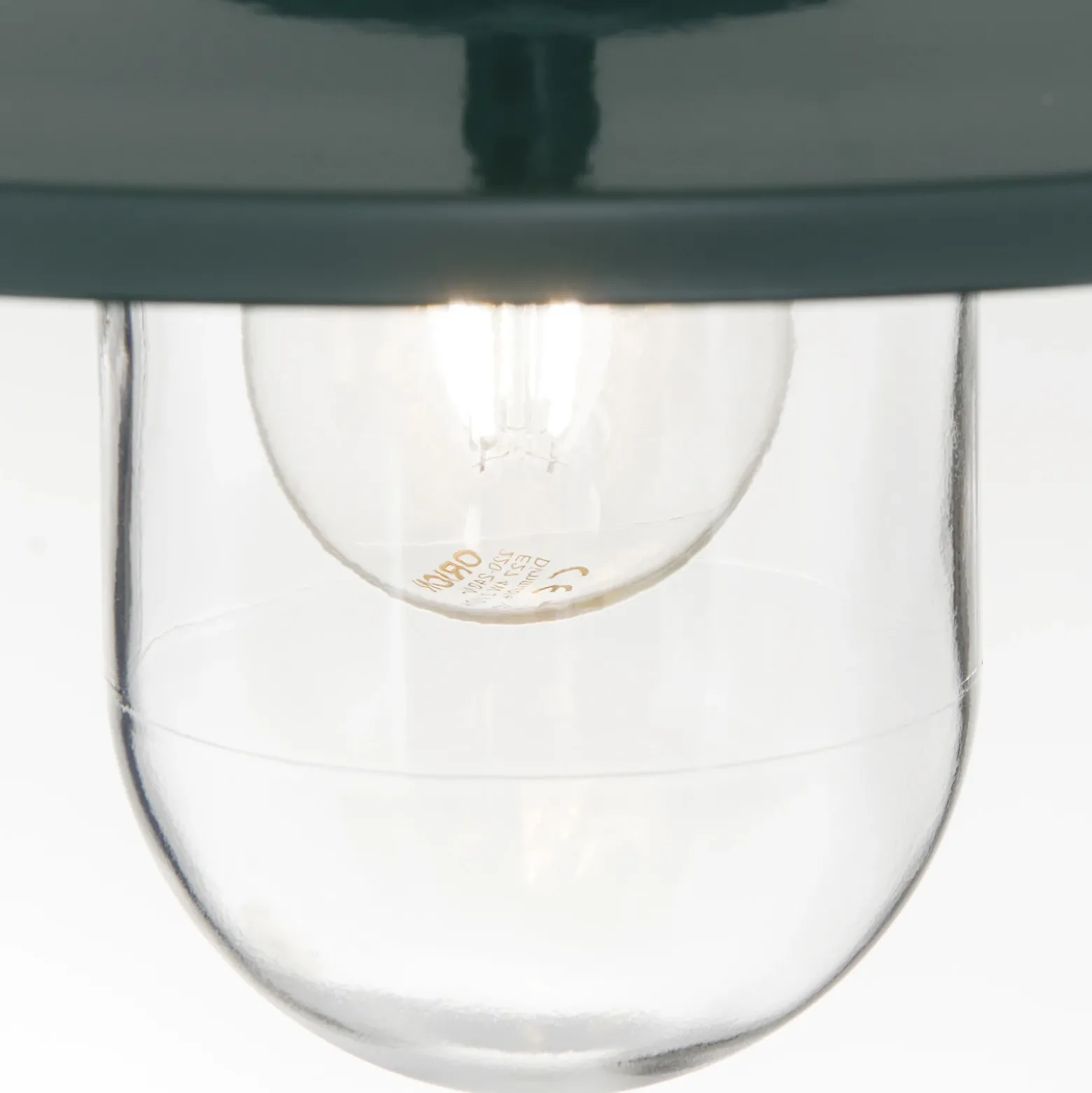 Lámpara colgante exterior Edward, verde, Ø 27,5 cm, aluminio/vidrio