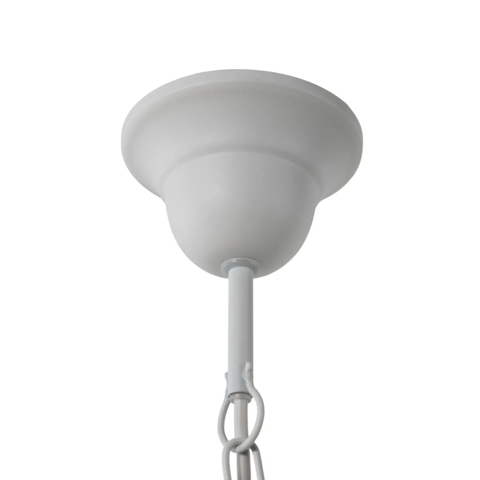 Lámpara colgante exterior Enduro, blanco, acero, cristal, IP44, E27