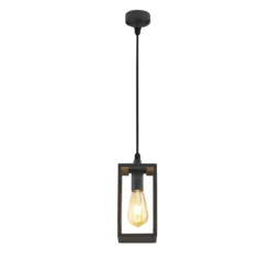 Lámpara colgante exterior Filimon de Lindby, antracita, 22 cm, IP44, E27