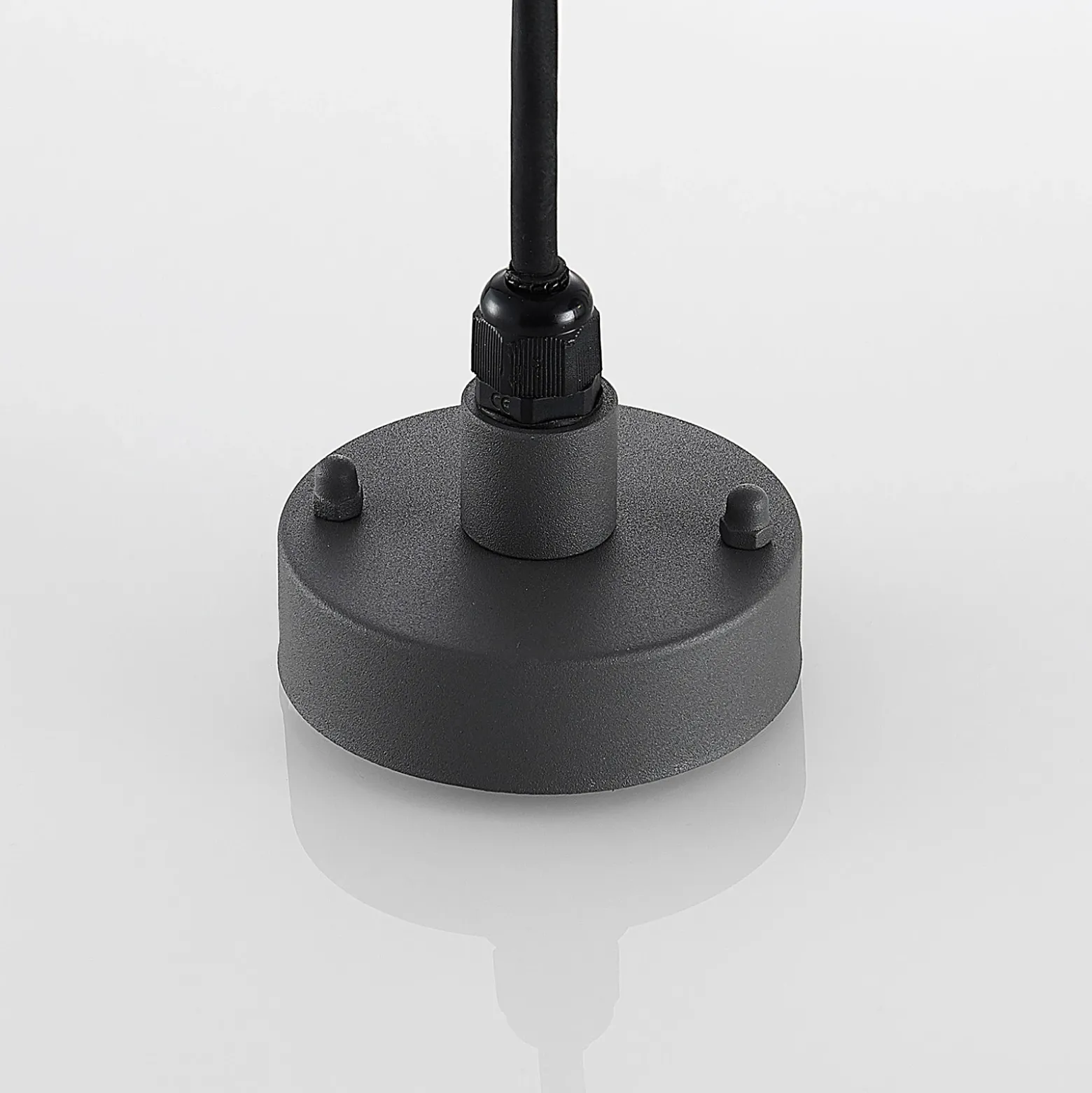 Lámpara colgante exterior Filimon de Lindby, antracita, 22 cm, IP44, E27