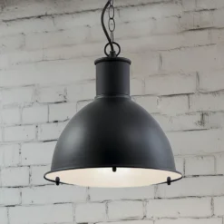 Lámpara colgante exterior Lindby Luciane, negra, aluminio, Ø 31,8 cm