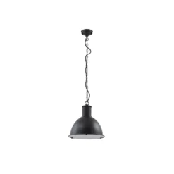 Lámpara colgante exterior Lindby Luciane, negra, aluminio, Ø 31,8 cm