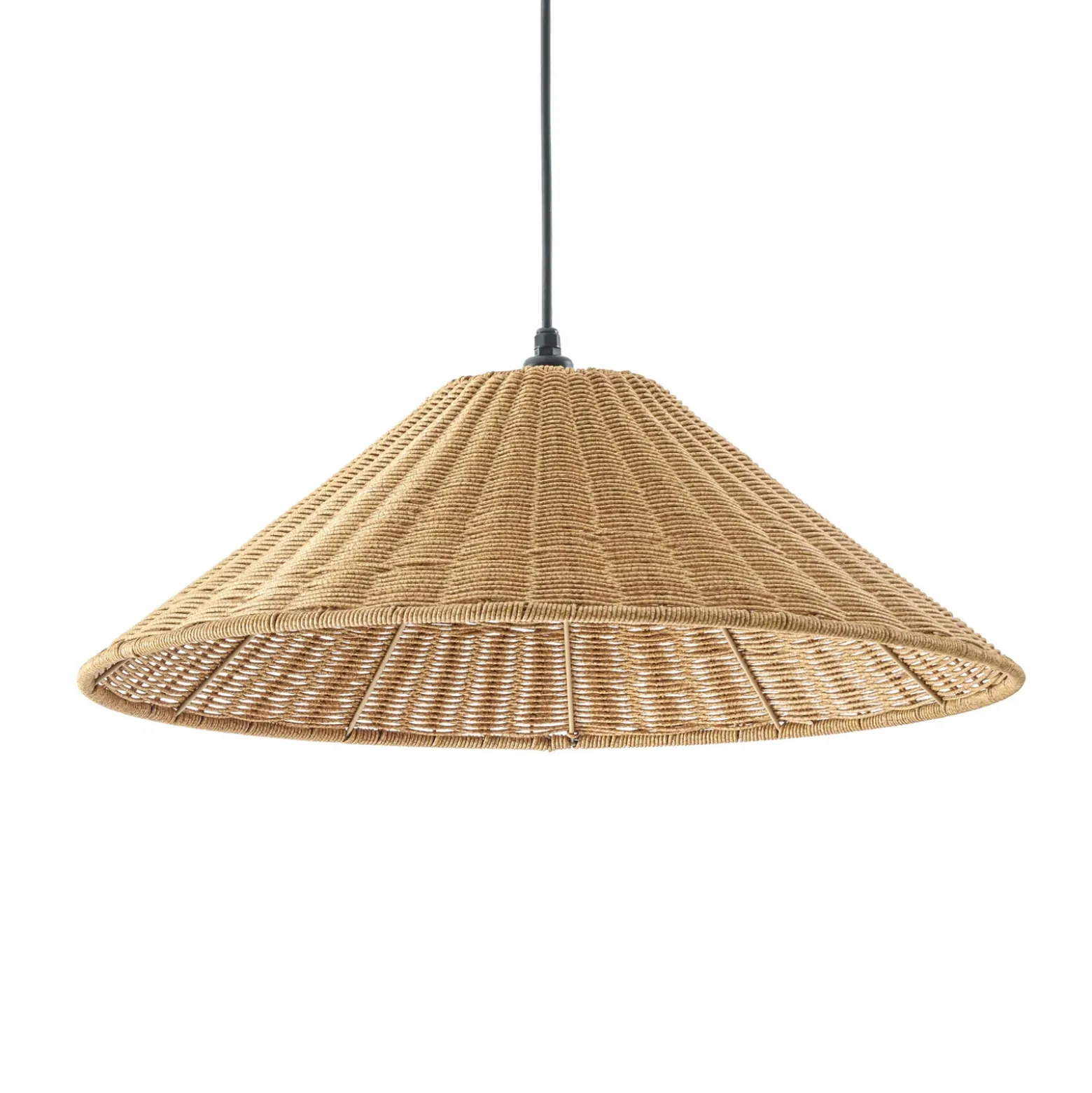 Lámpara colgante exterior Lucande Taniola, 1 luz, cónica, Ø 60 cm