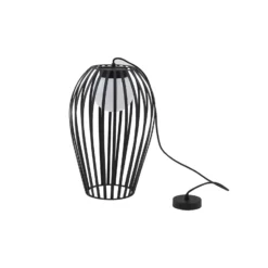 Lámpara colgante exterior Lucande Marrin, negra, metal, Ø 31 cm