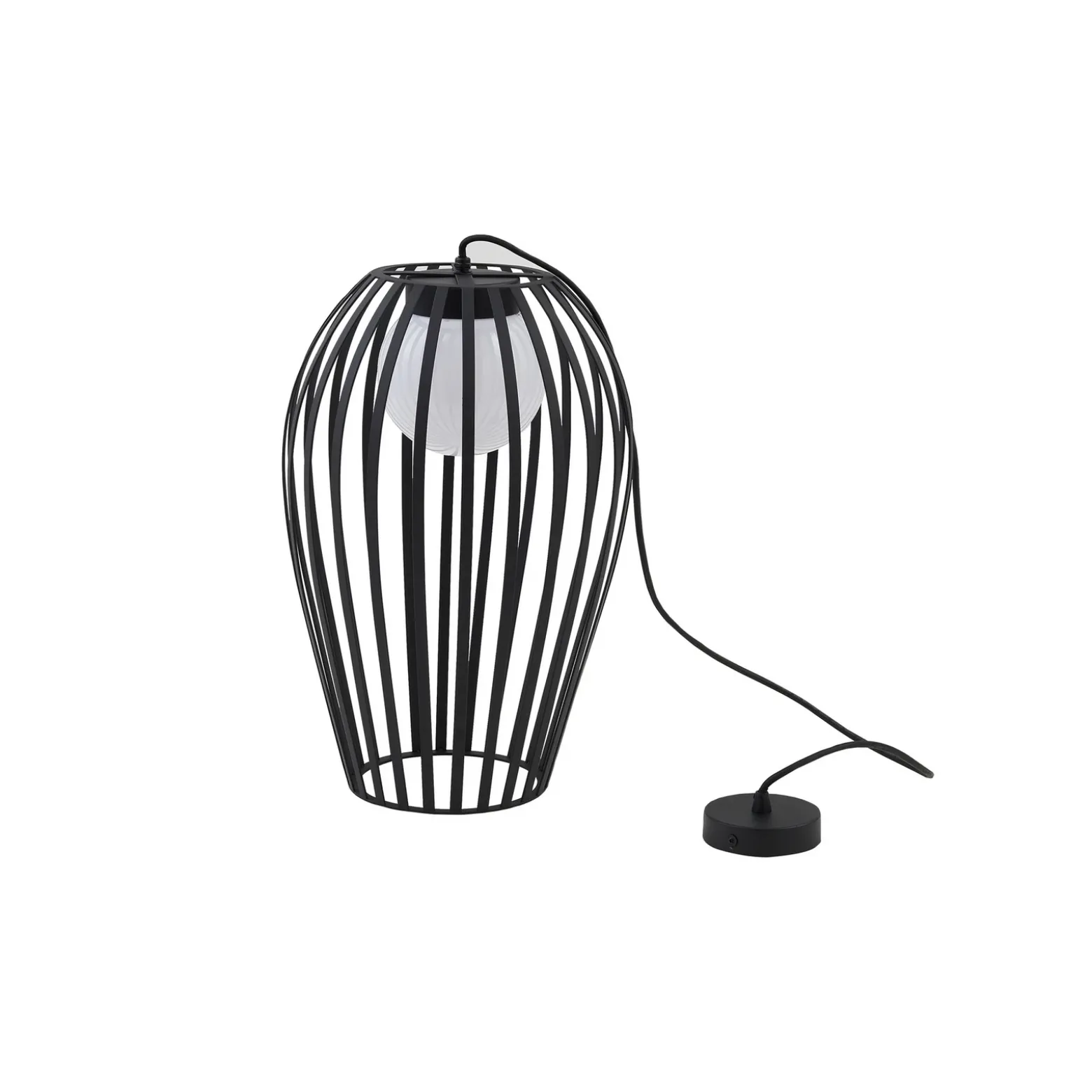 Lámpara colgante exterior Lucande Marrin, negra, metal, Ø 31 cm