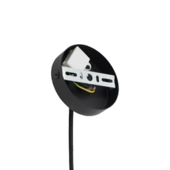 Lámpara colgante exterior Lucande Marrin, negra, metal, Ø 31 cm