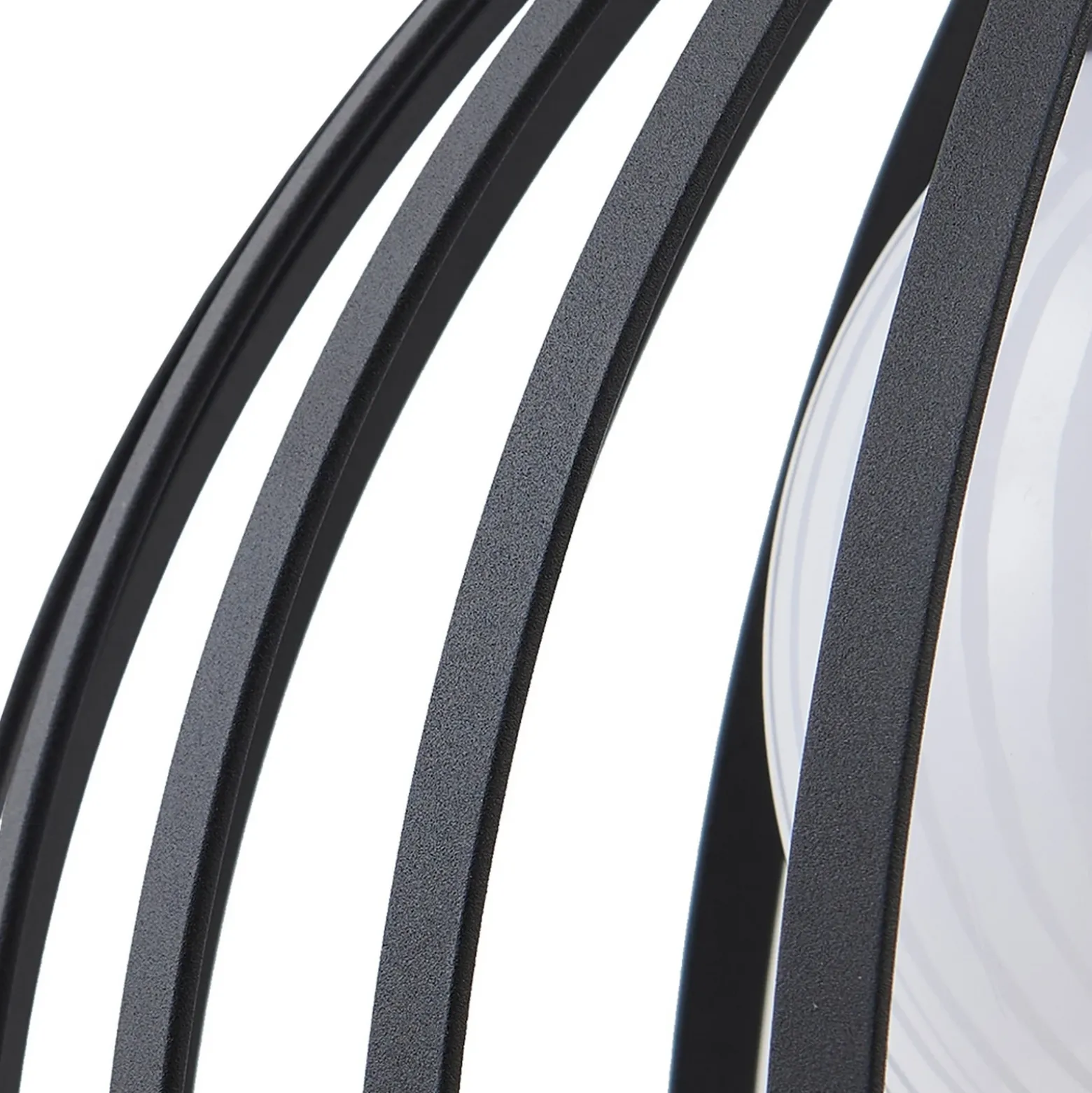 Lámpara colgante exterior Lucande Marrin, negra, metal, Ø 31 cm