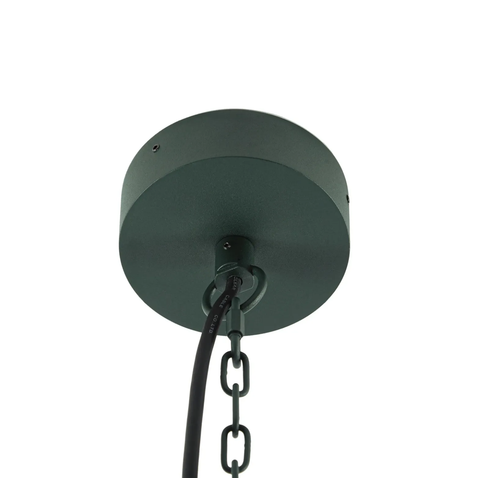 Lámpara colgante exterior Lucande Ferda, verde, IP44, cristal, E27