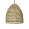 Lámpara colgante exterior Maja, ratán, Ø 45 cm, enchufe, IP44