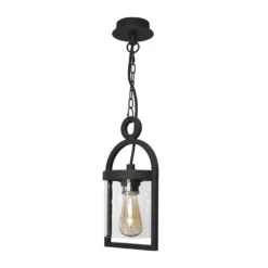 Lámpara colgante exterior Maya, gris oscuro, IP54, 150 cm