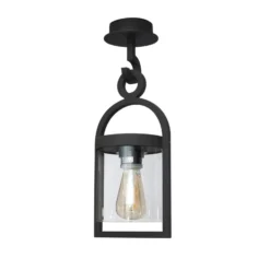 Lámpara colgante exterior Maya, gris oscuro, IP54, altura 44,5 cm