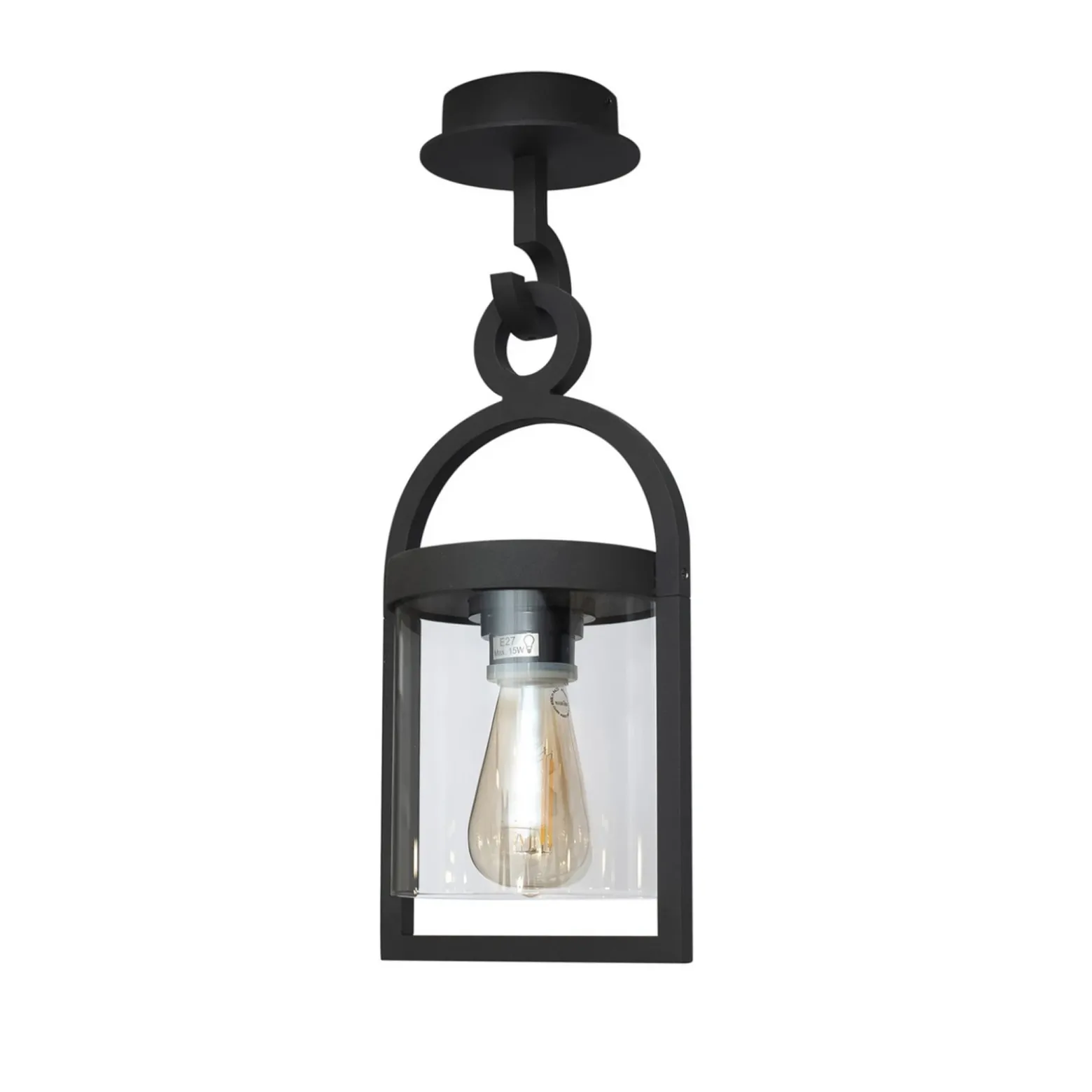 Lámpara colgante exterior Maya, gris oscuro, IP54, altura 44,5 cm