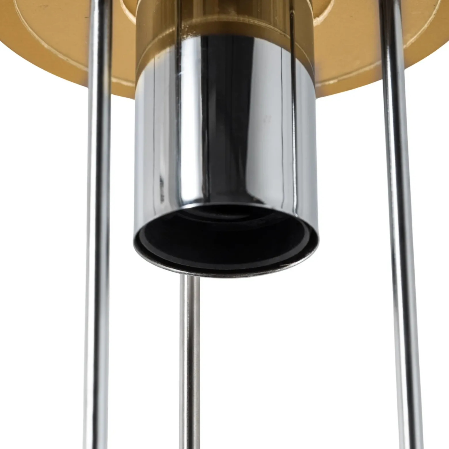 Lámpara colgante exterior Nora, dorada/transparente, IP44, cristal